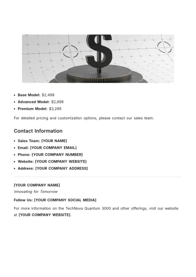 Free Marketing Datasheet Template to Edit Online
