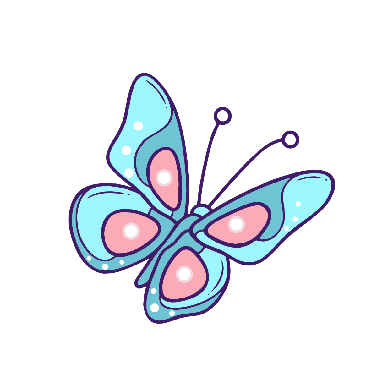 Cartoon Butterfly Clipart  - Edit Online | Template.net