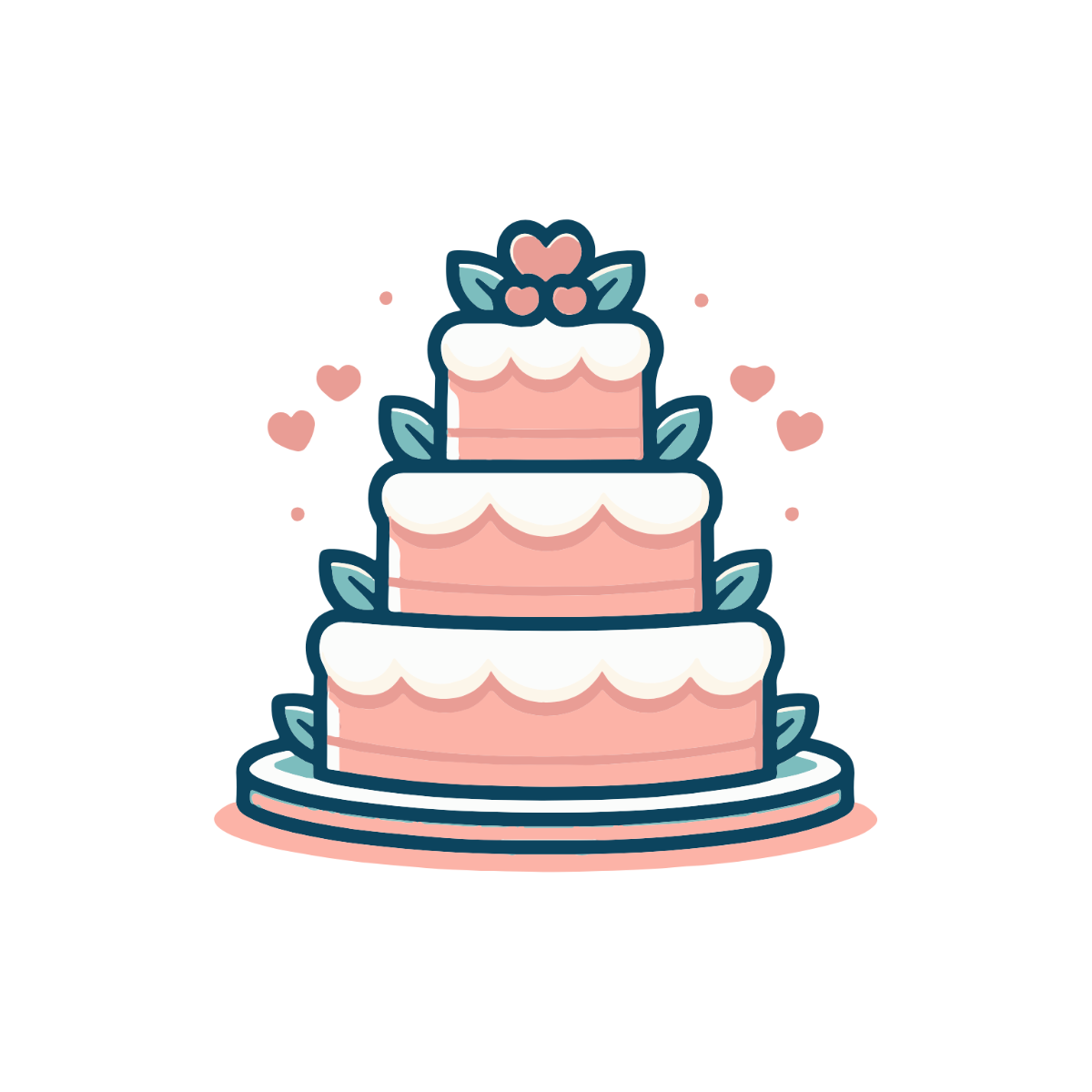 Wedding Cake Clipart - Edit Online & Download