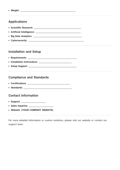 Free Technology Datasheet Layout Template to Edit Online