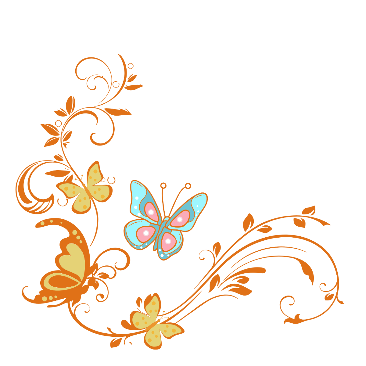 Butterfly Border Clipart - Edit Online | Template.net