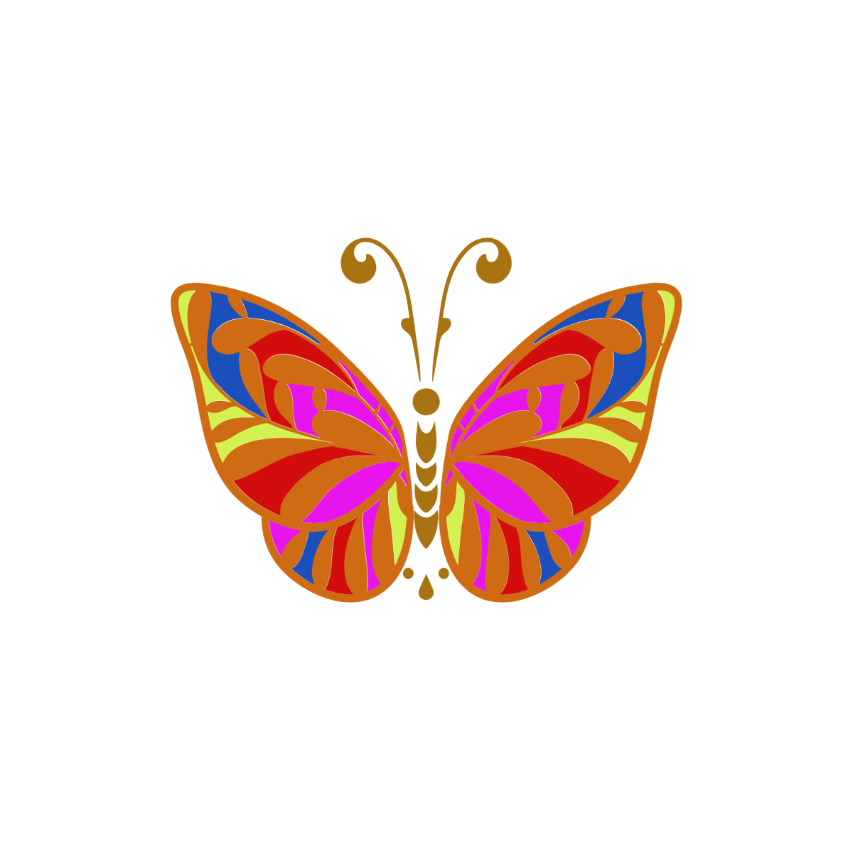 Abstract Butterfly Clipart - Edit Online | Template.net