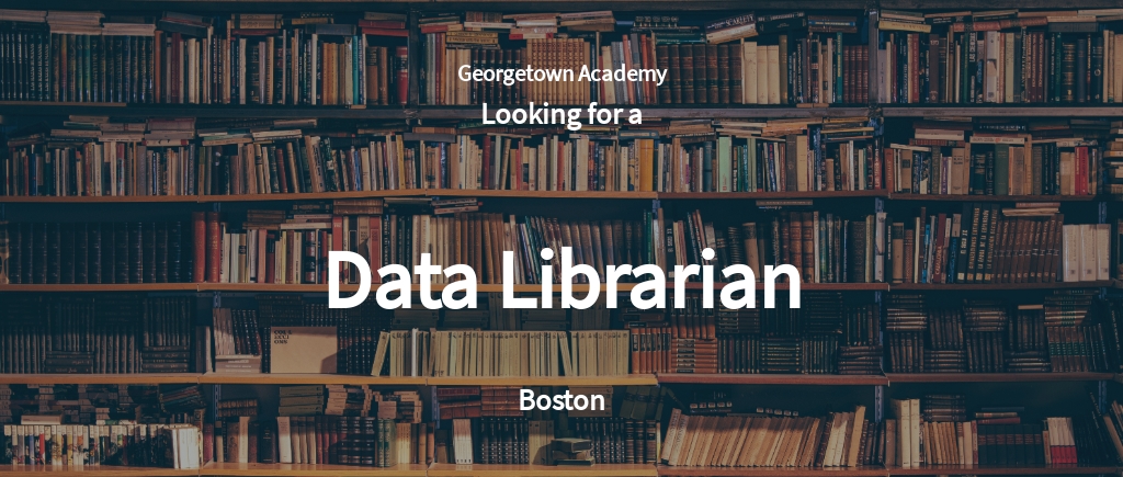 Free Data Librarian Job Description Template.jpe