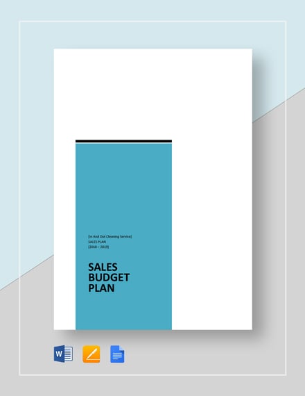 sales plan budget template