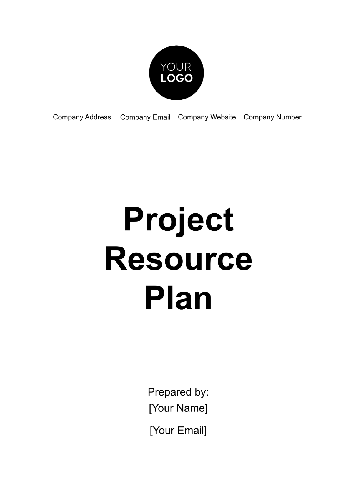 Project Resource Plan Template - Edit Online & Download