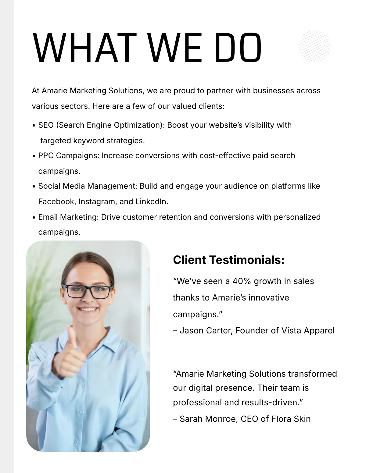 Free Marketing Portfolio Template to Edit Online