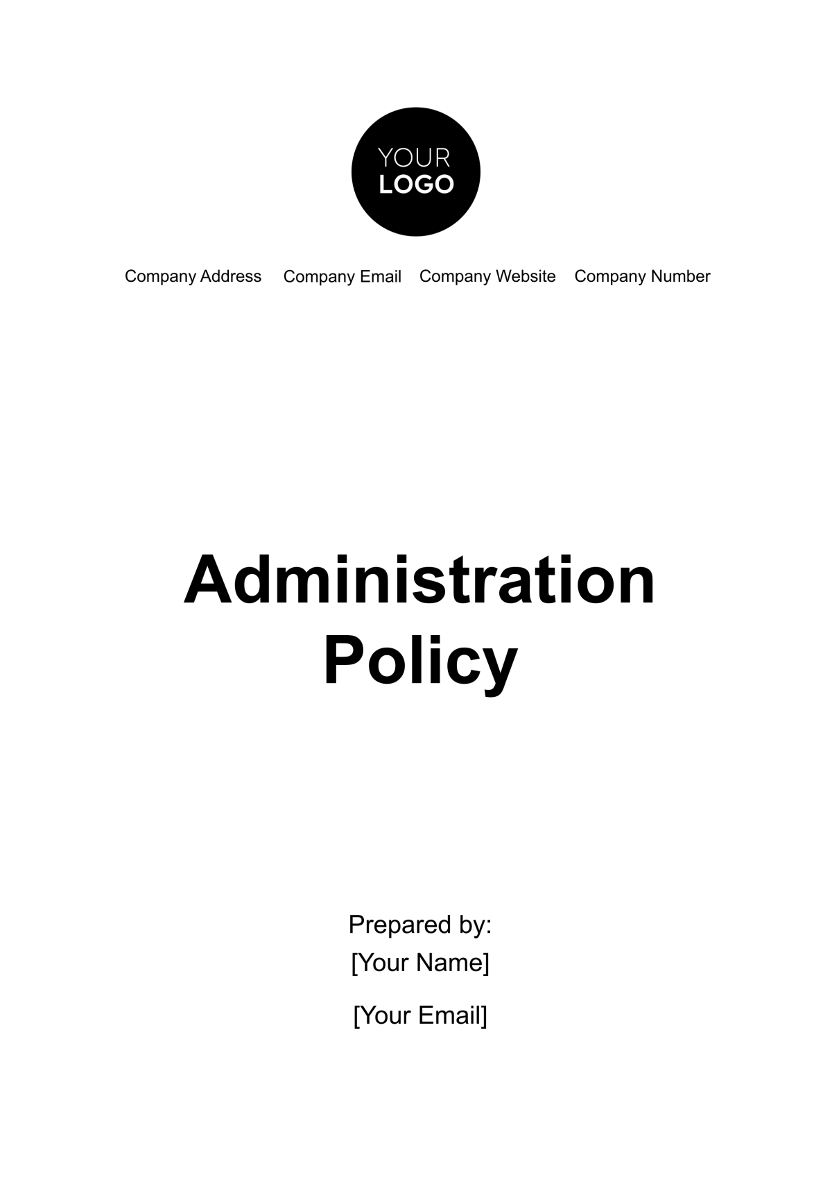 Administration Policy Template - Edit Online & Download