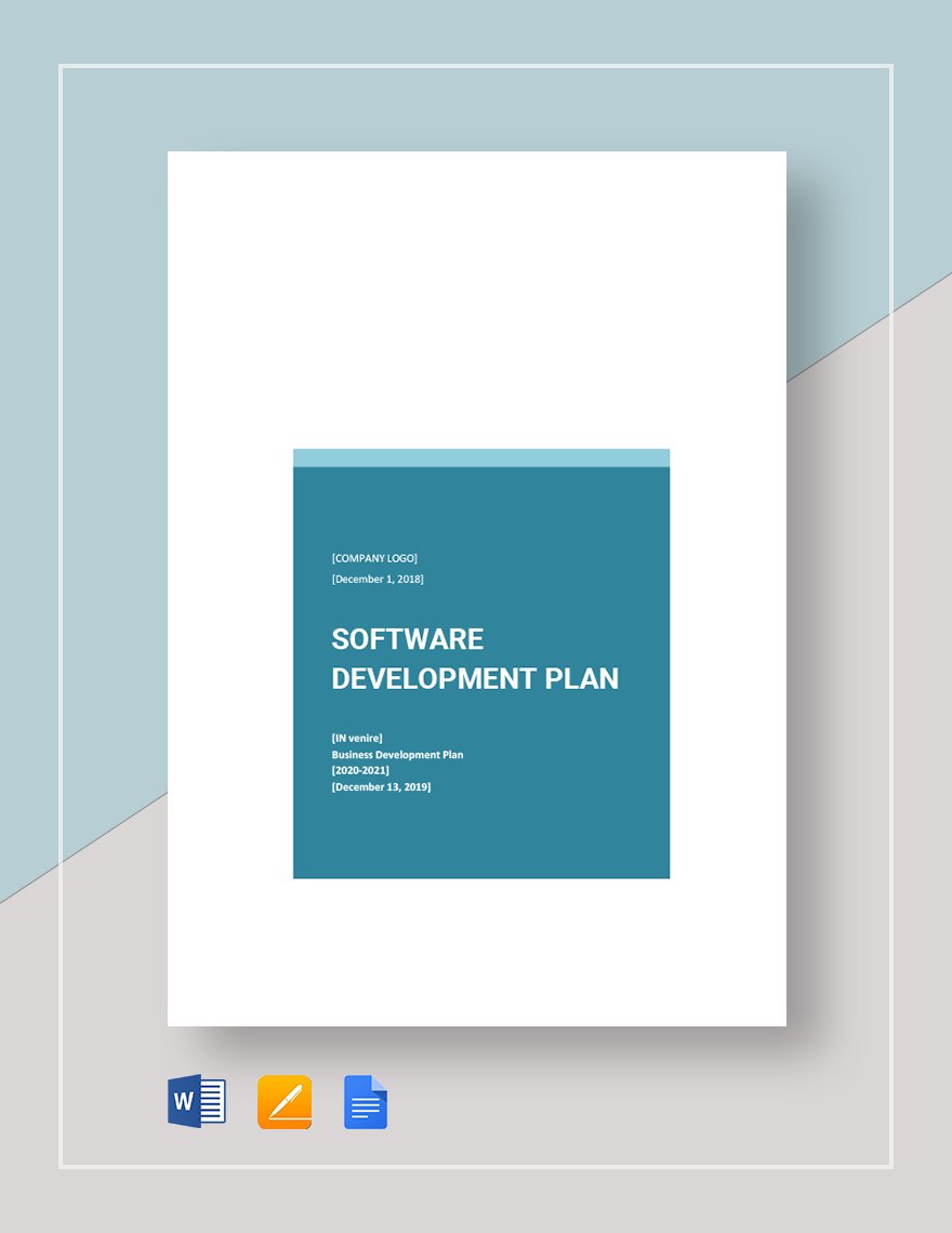 Software Development Plan Template in Google Docs, Pages, Word ...