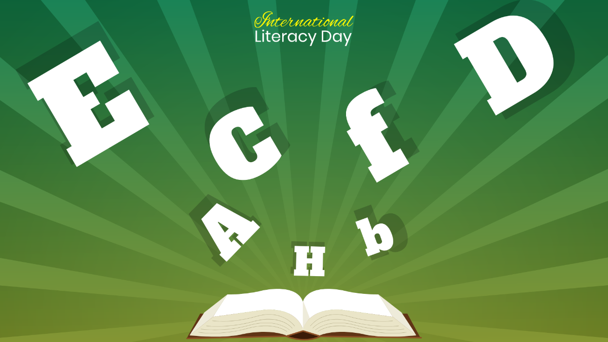 Free International Literacy Day Background Template to Edit Online