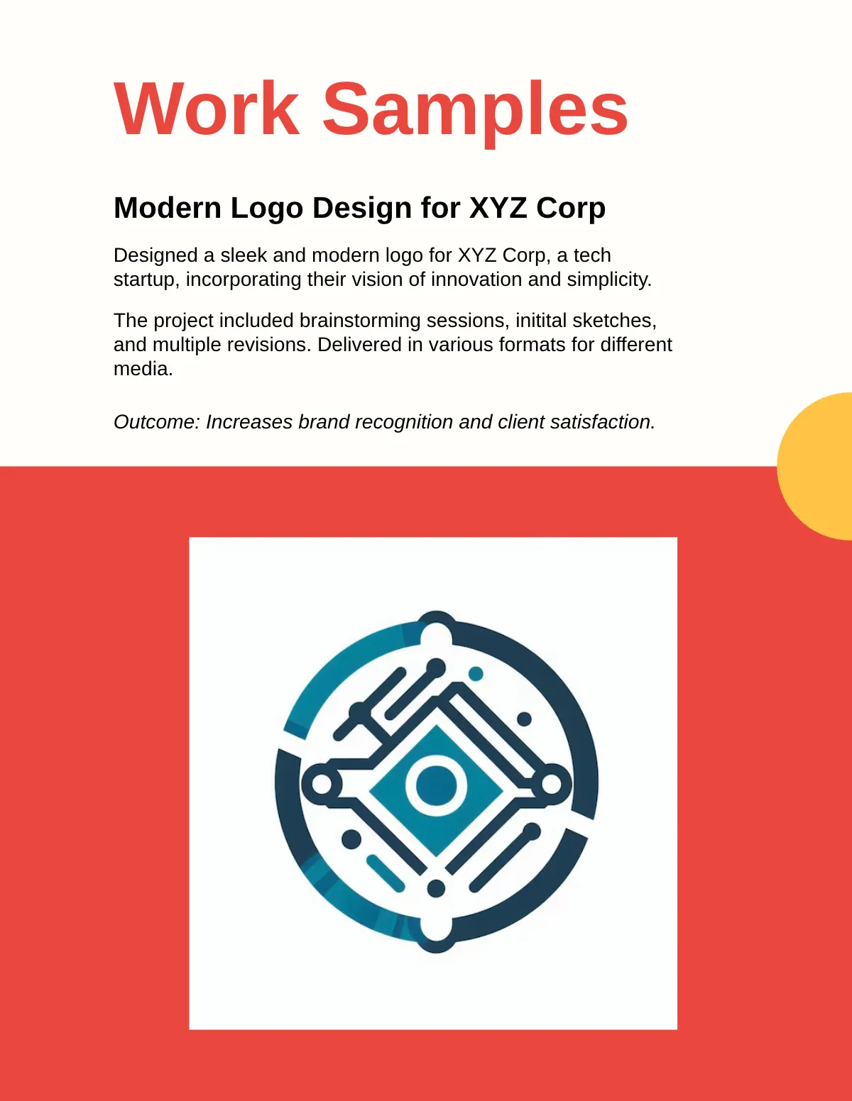 Freelancer Portfolio Template to Edit Online