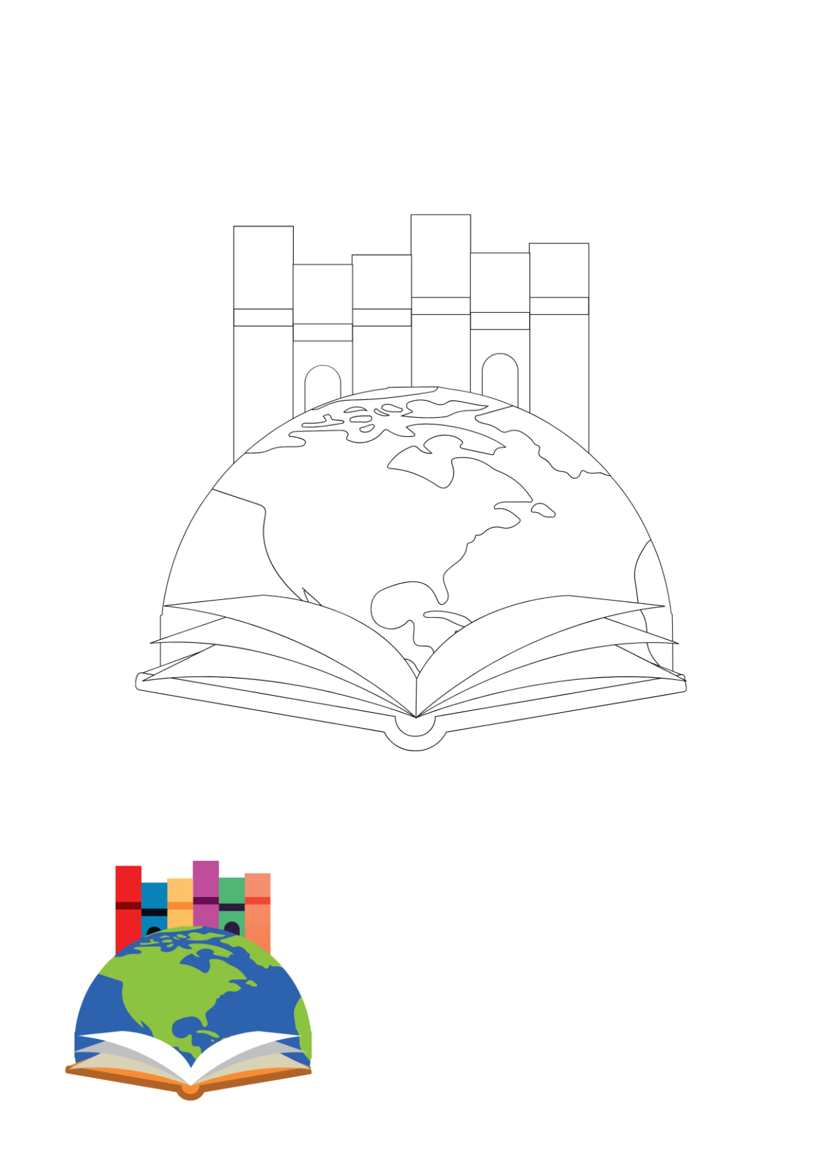 International Literacy Day Coloring Page Template - Edit Online & Download