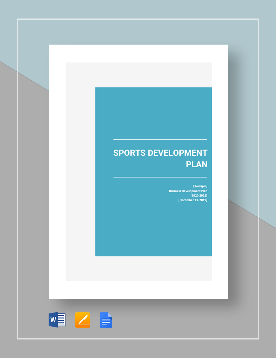 Sports Development Plan Template