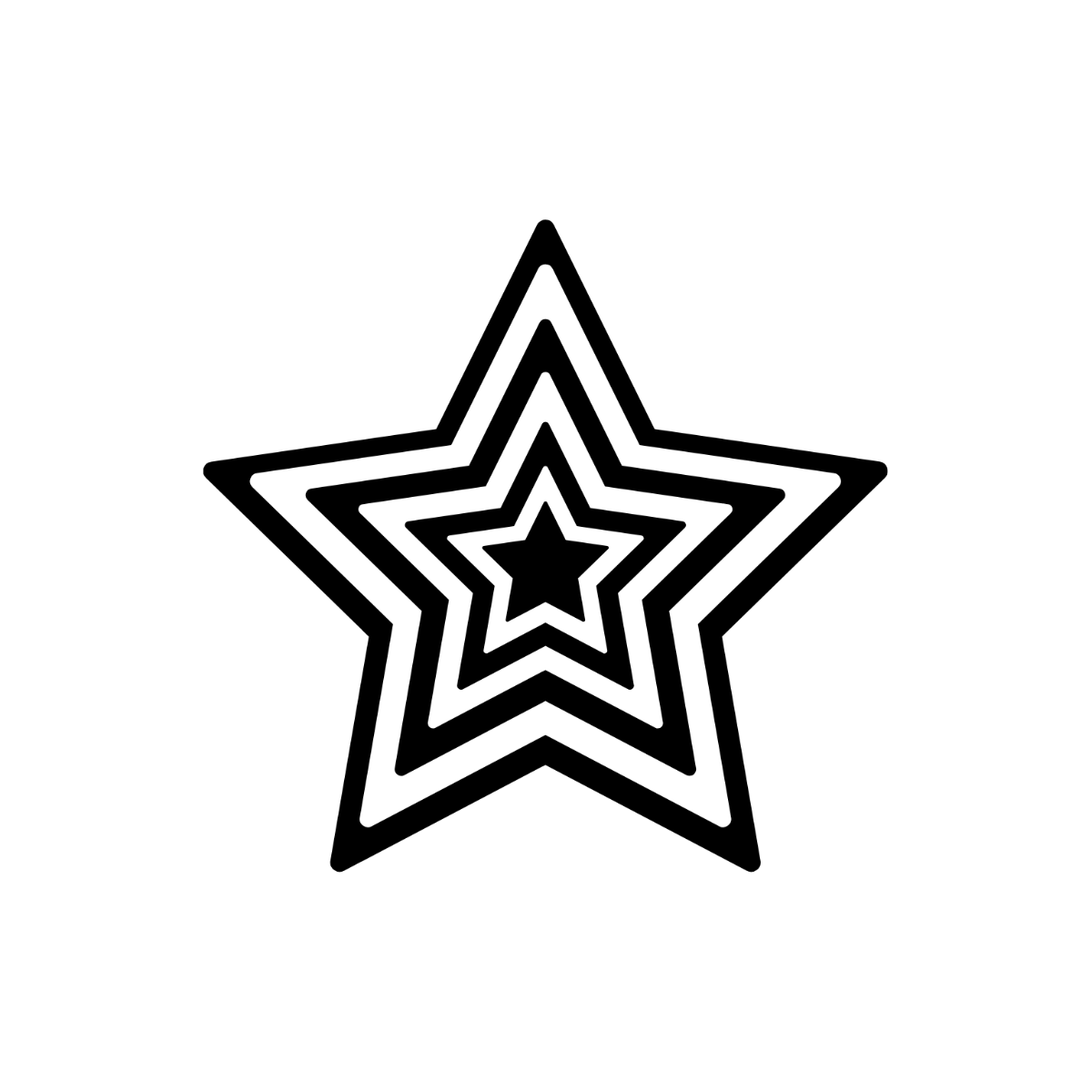 Black & White Star Clipart