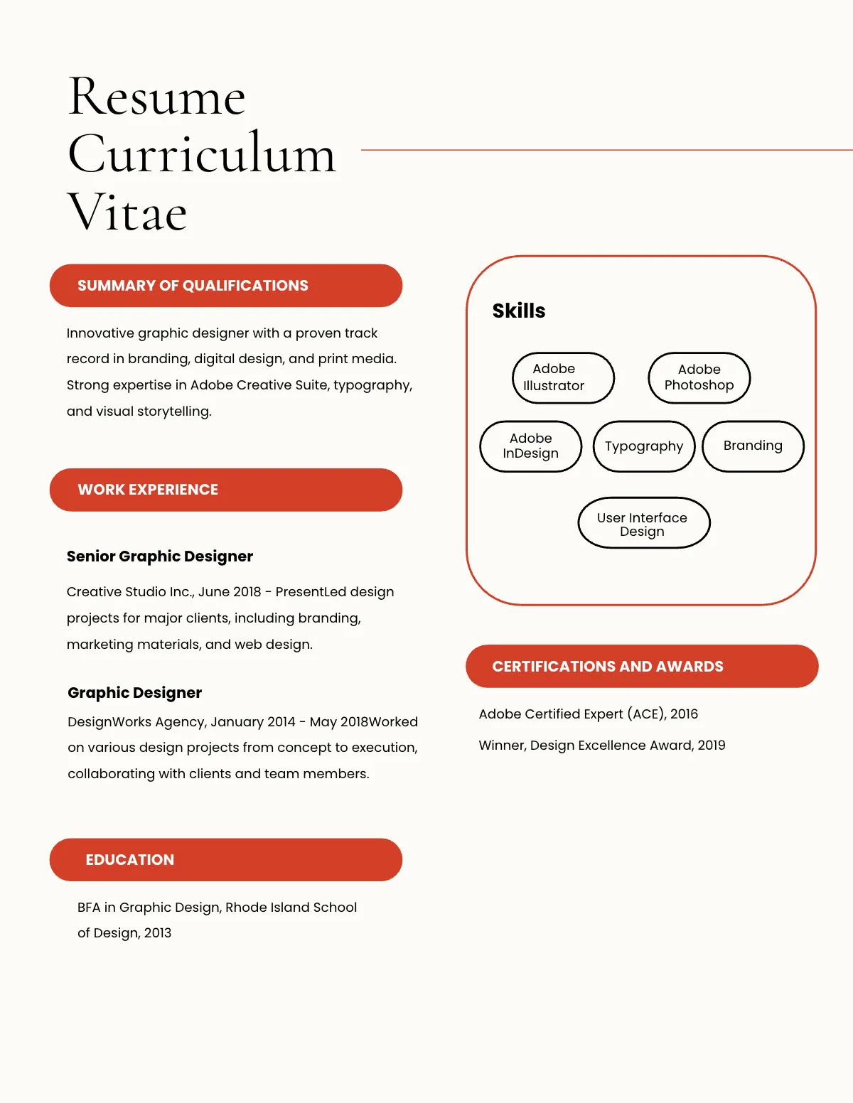 Free Portfolio Template to Edit Online