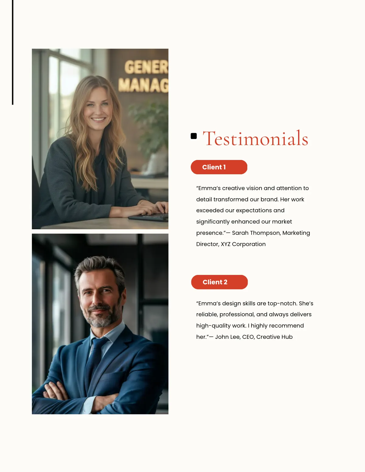 Free Portfolio Template to Edit Online