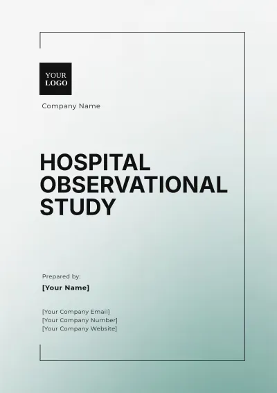 Free Hospital Observational Study Template to Edit Online