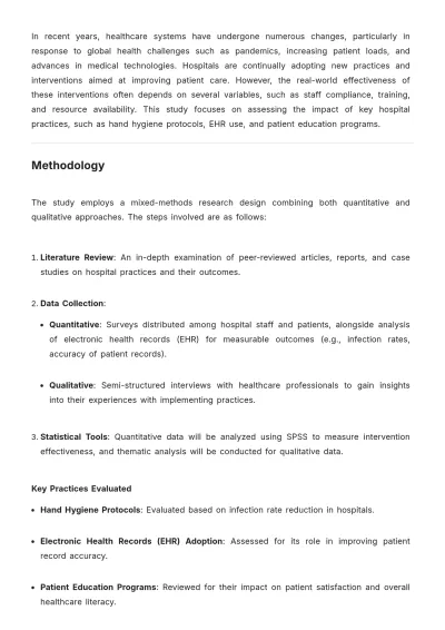 Free Hospital Observational Study Template to Edit Online