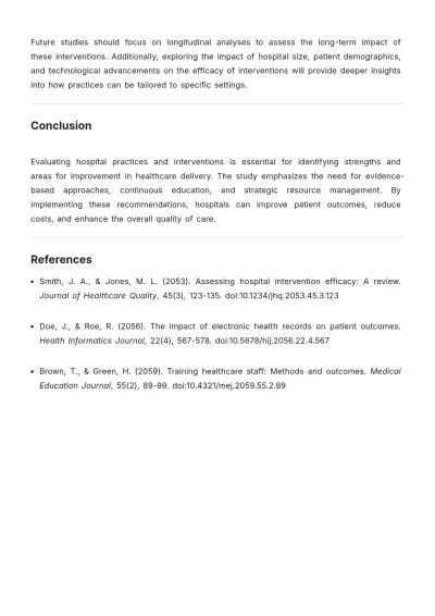 Free Hospital Observational Study Template to Edit Online
