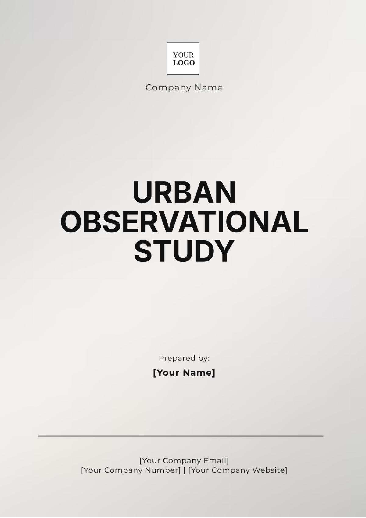 Urban Observational Study Template - Edit Online & Download