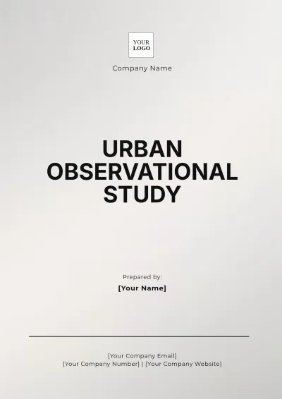 Free Urban Observational Study Template to Edit Online