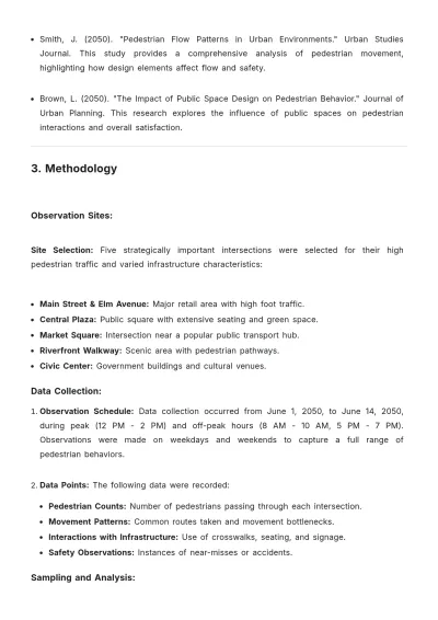 Free Urban Observational Study Template to Edit Online