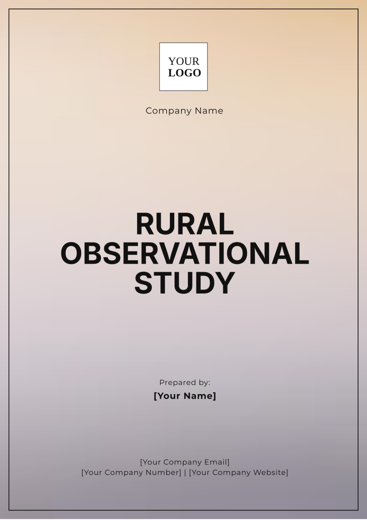 Rural Observational Study Template - Edit Online & Download