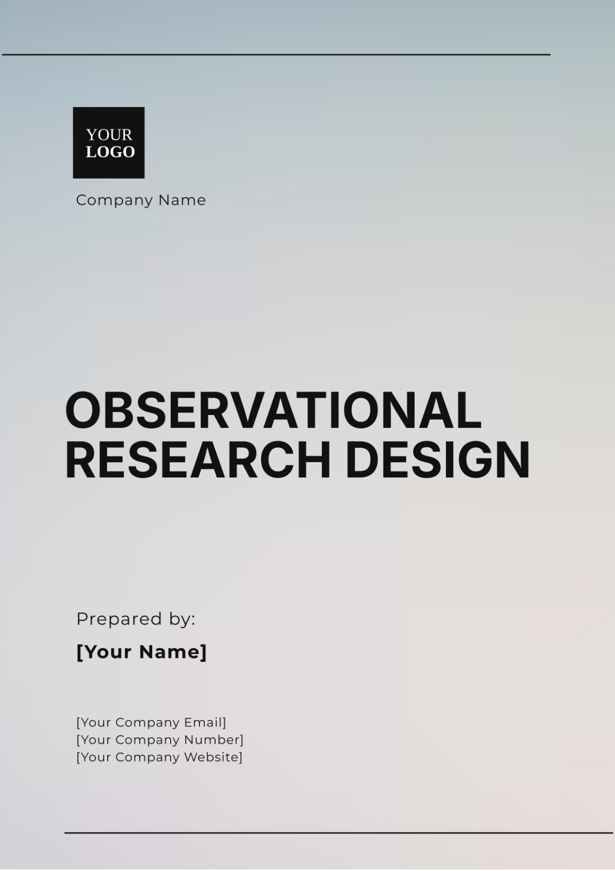 Observational Research Design Template - Edit Online & Download