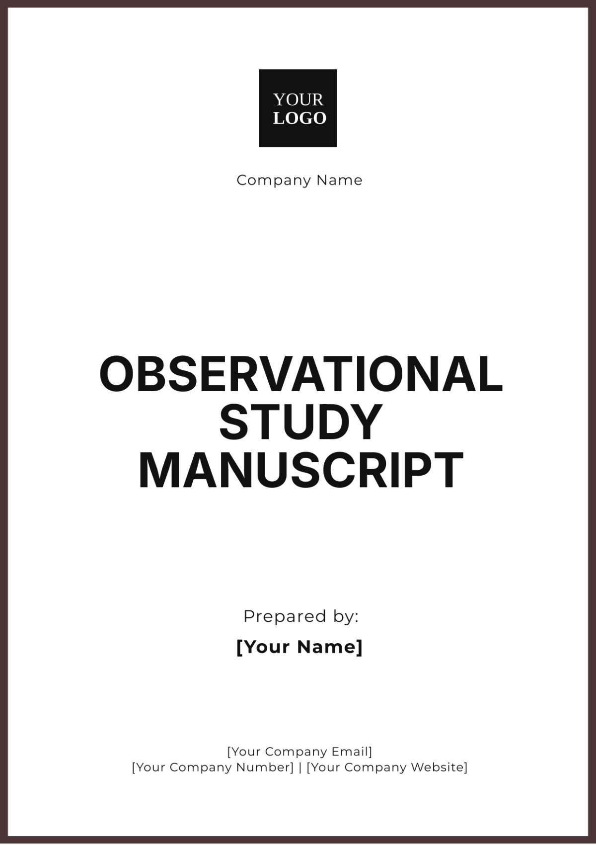 Observational Study Manuscript Template - Edit Online & Download