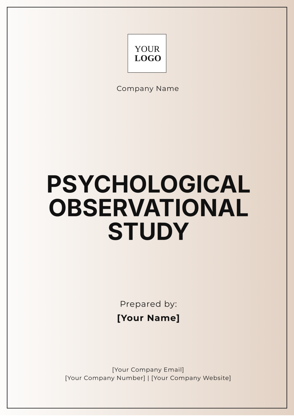 Psychological Observational Study Template - Edit Online & Download