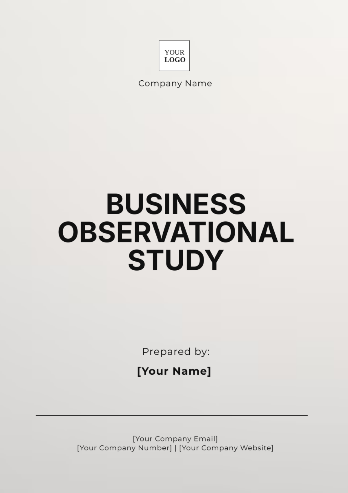 Business Observational Study Template - Edit Online & Download