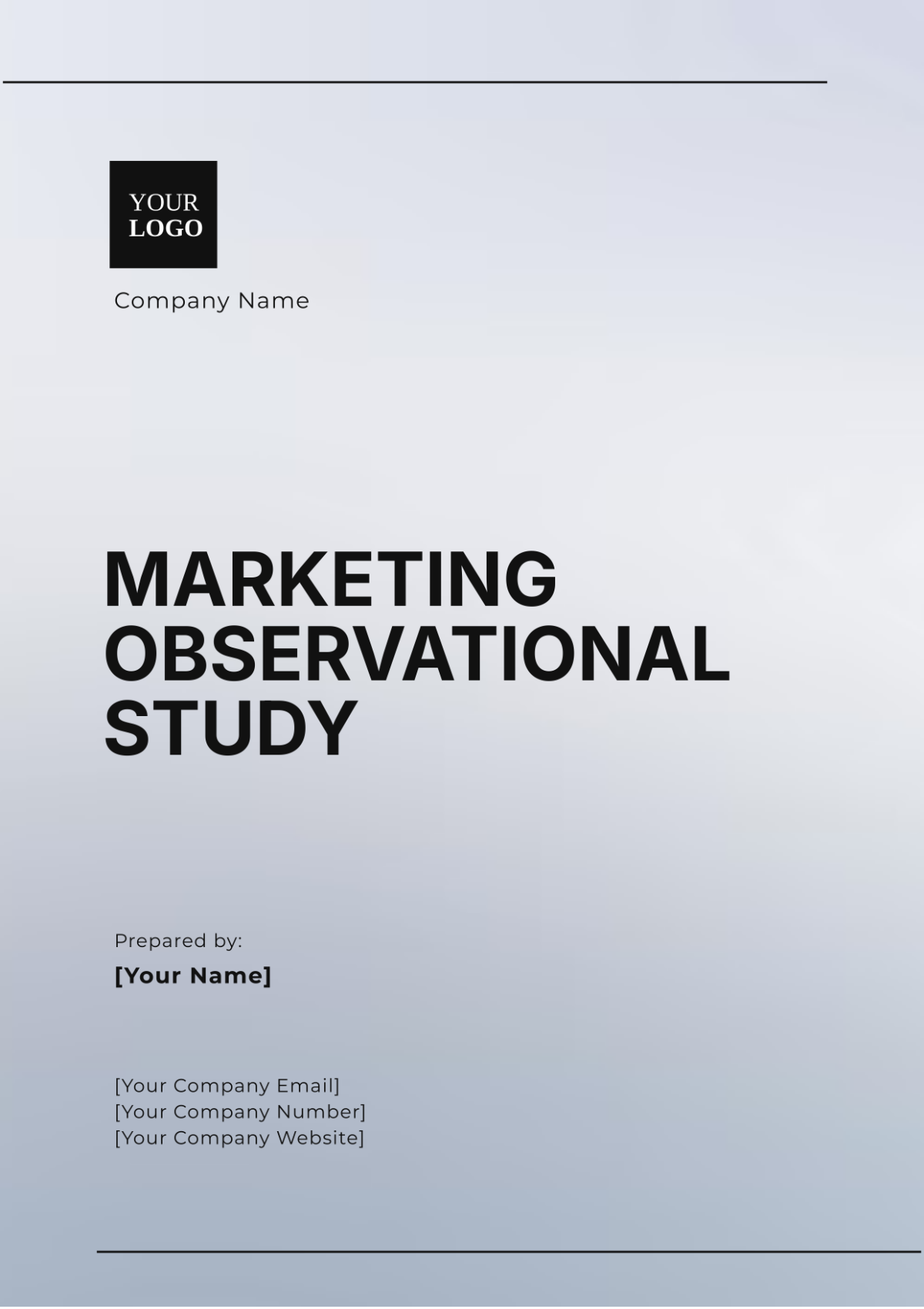 Marketing Observational Study Template - Edit Online & Download