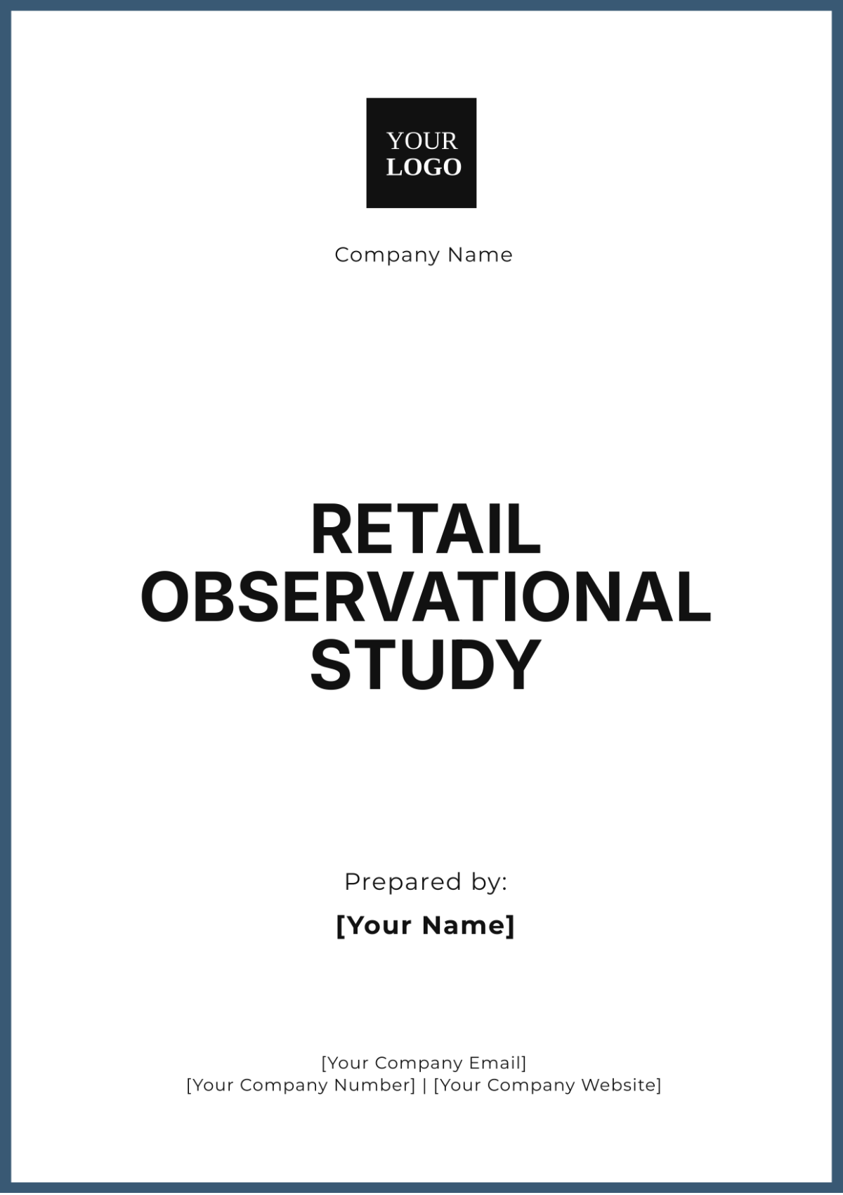 Retail Observational Study Template - Edit Online & Download