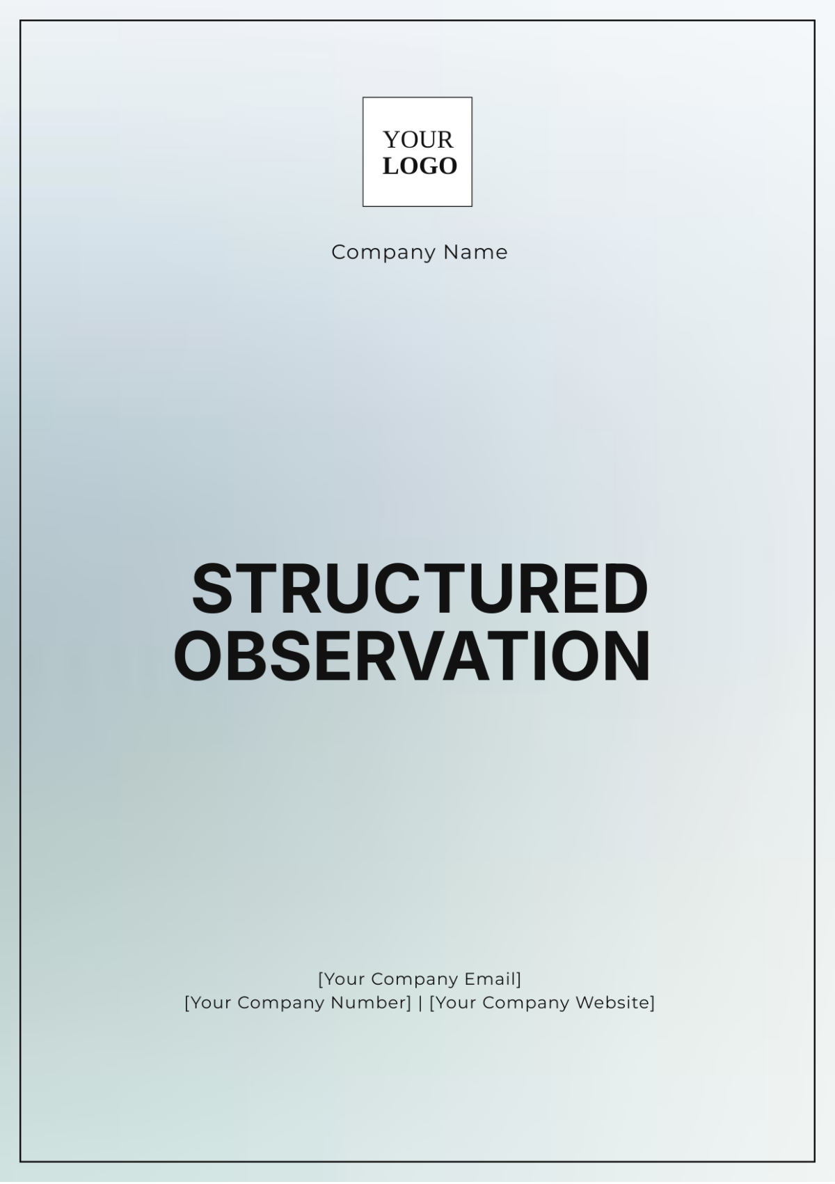 Structured Observation Template - Edit Online & Download