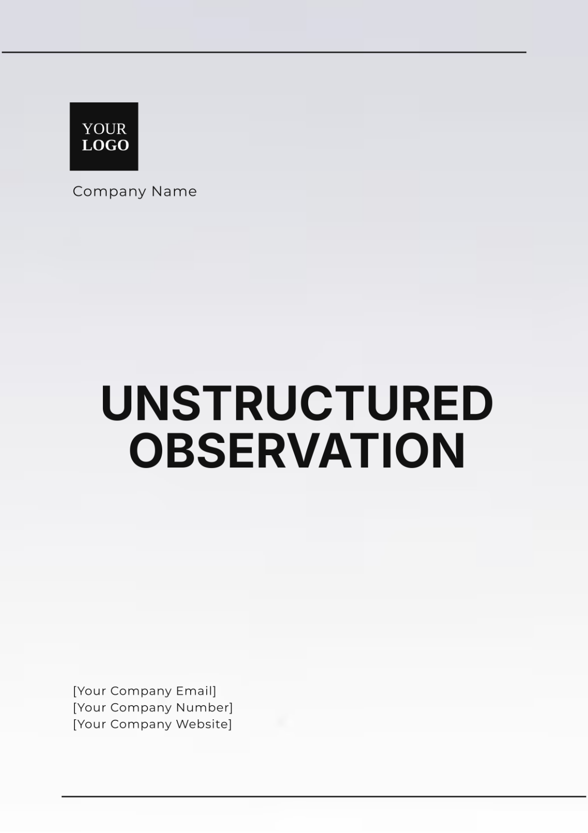 Unstructured Observation Template - Edit Online & Download