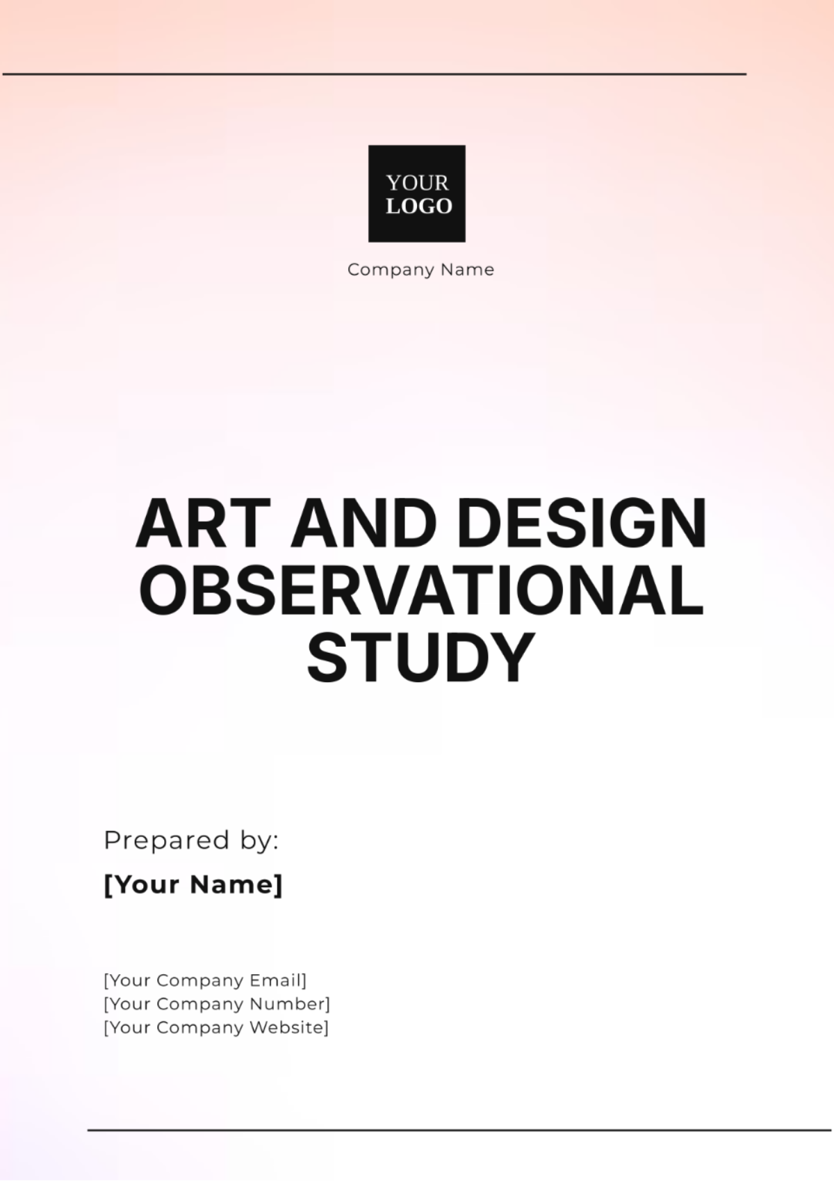 Art and Design Observational Study Template - Edit Online & Download