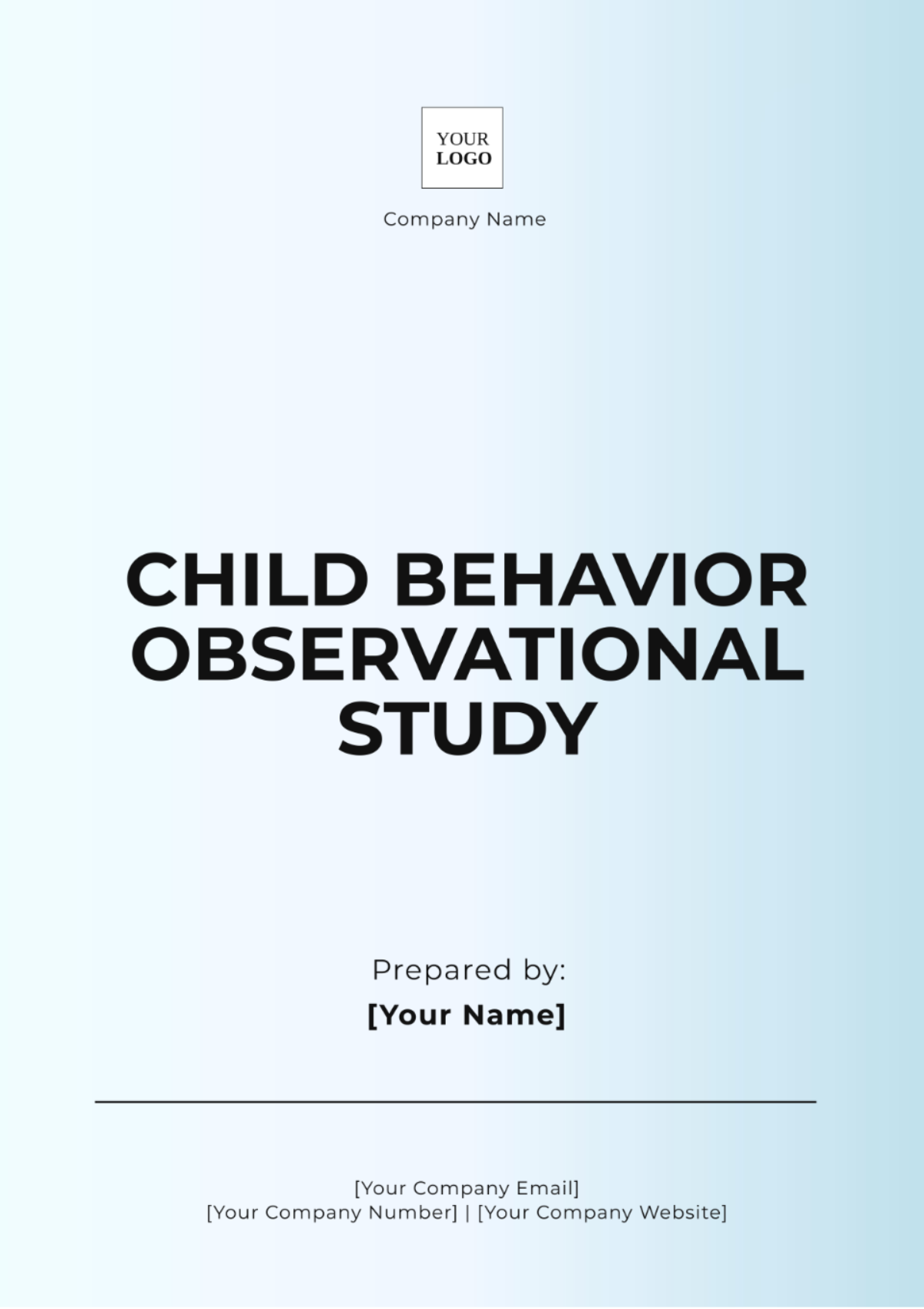 Child Behavior Observational Study Template - Edit Online & Download