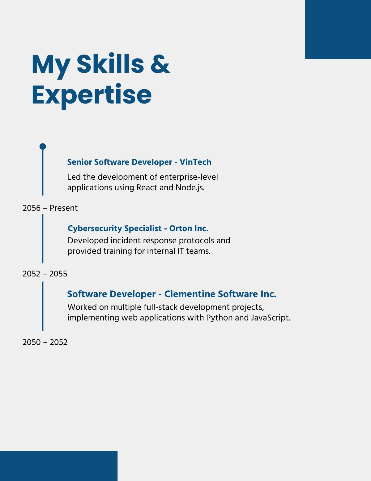 Free IT Professional Portfolio Template to Edit Online