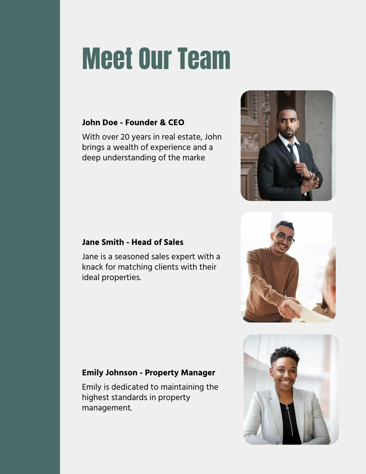 Free Real Estate Portfolio Template to Edit Online