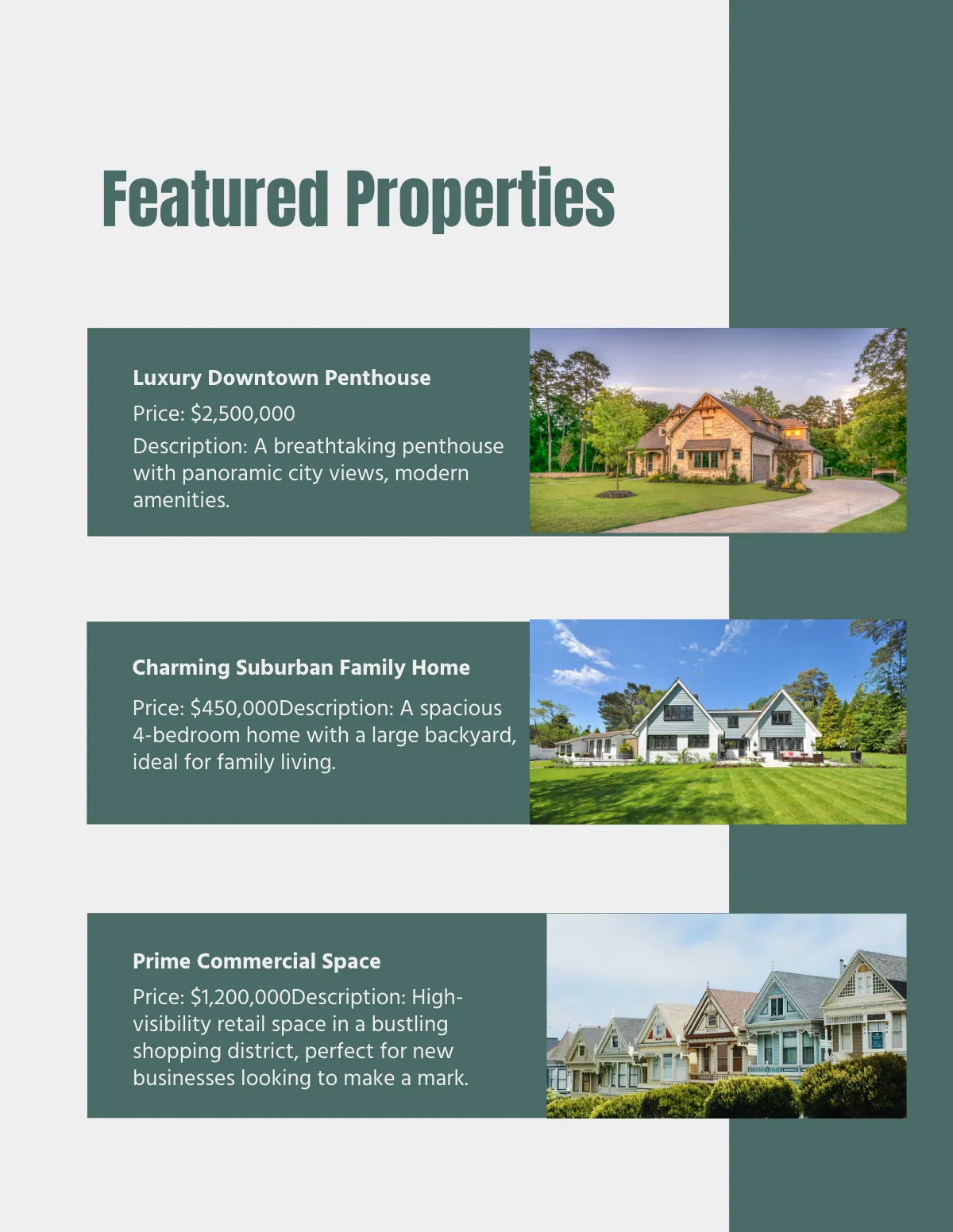 Free Real Estate Portfolio Template to Edit Online