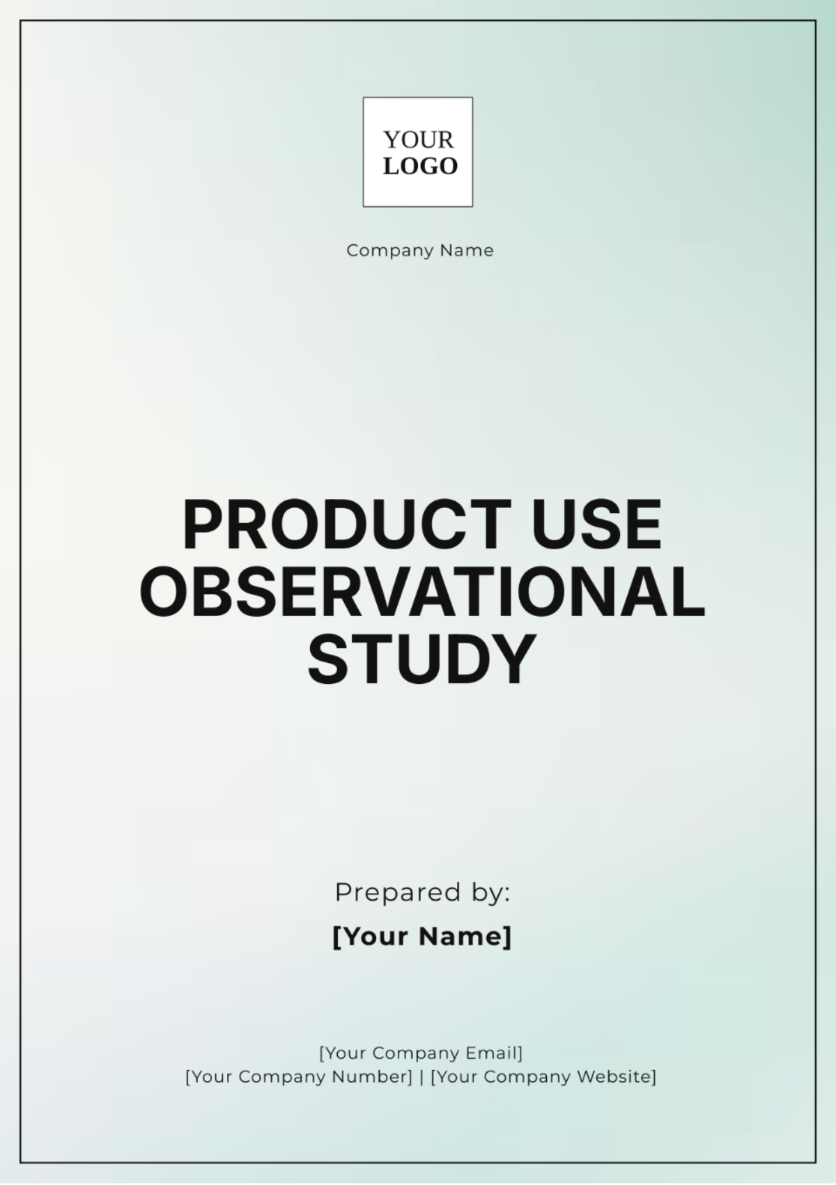 Product Use Observational Study Template - Edit Online & Download