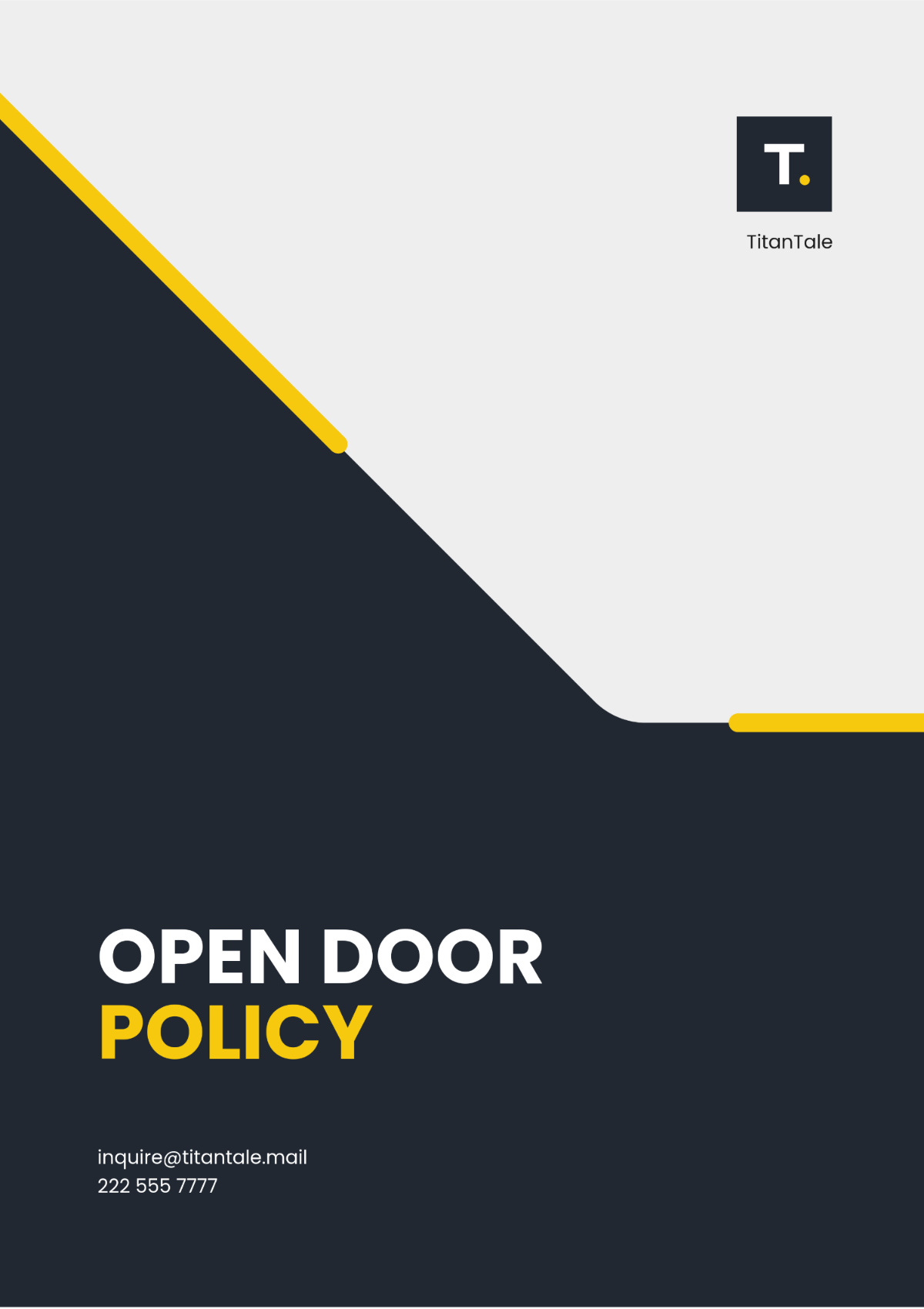 Open Door Policy Template