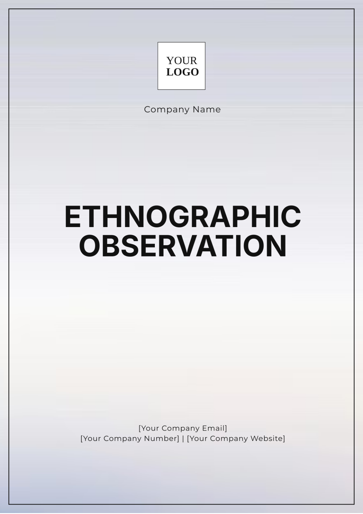 Ethnographic Observation Template - Edit Online & Download