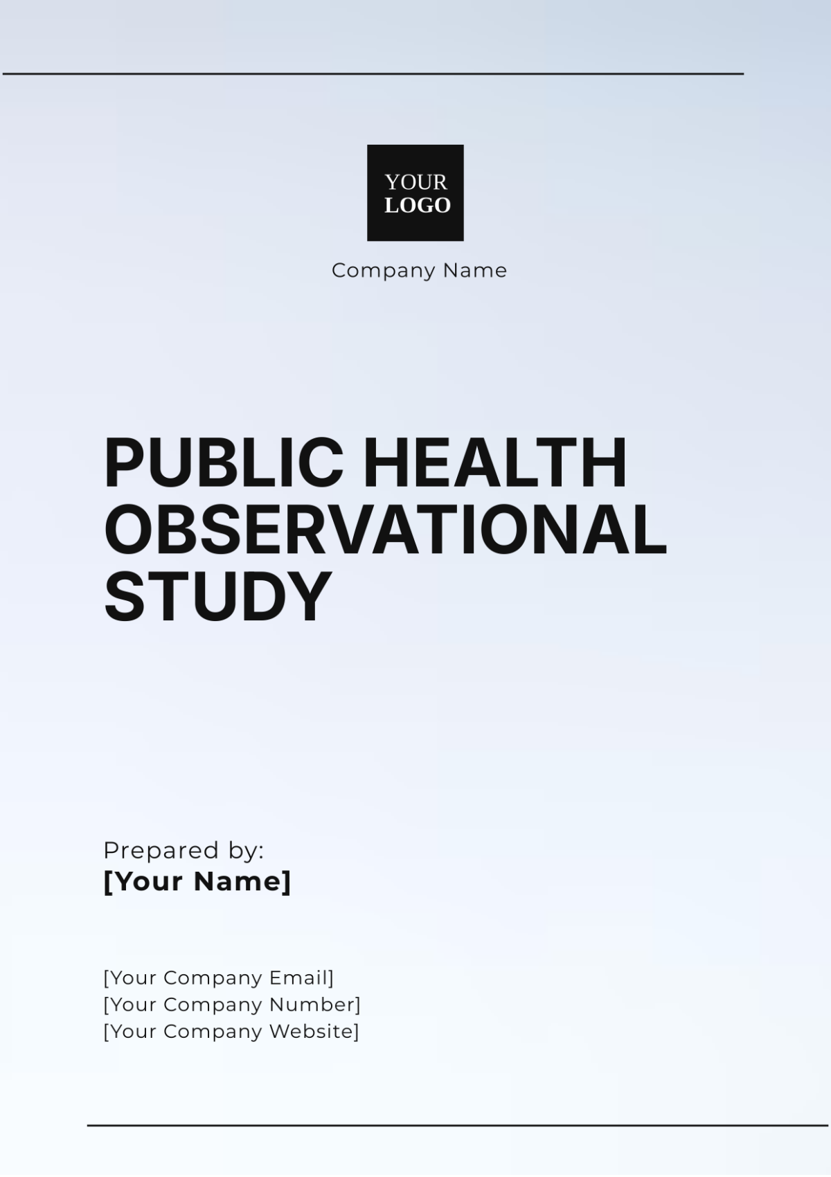 Public Health Observational Study Template - Edit Online & Download