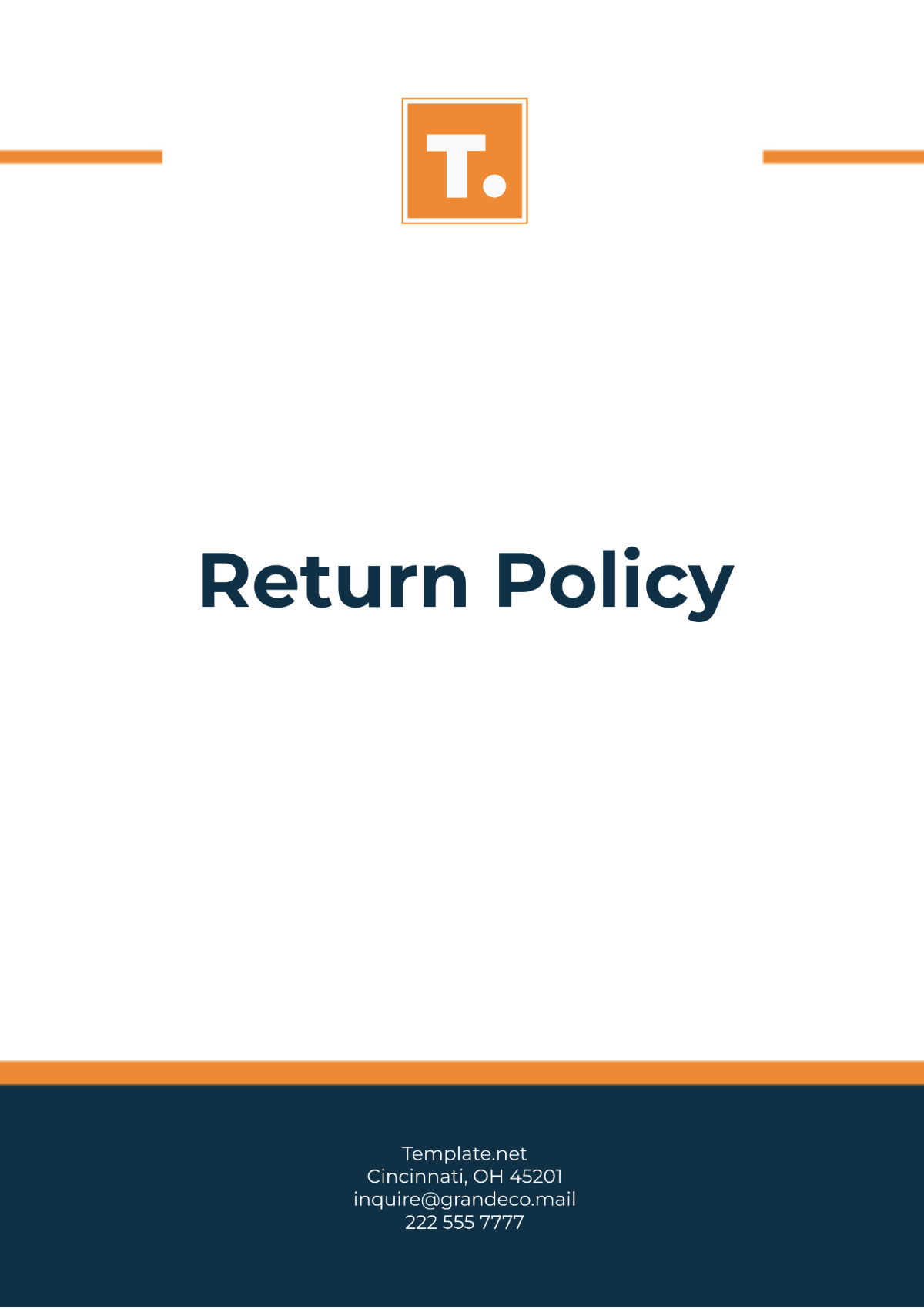 Return Policy Template