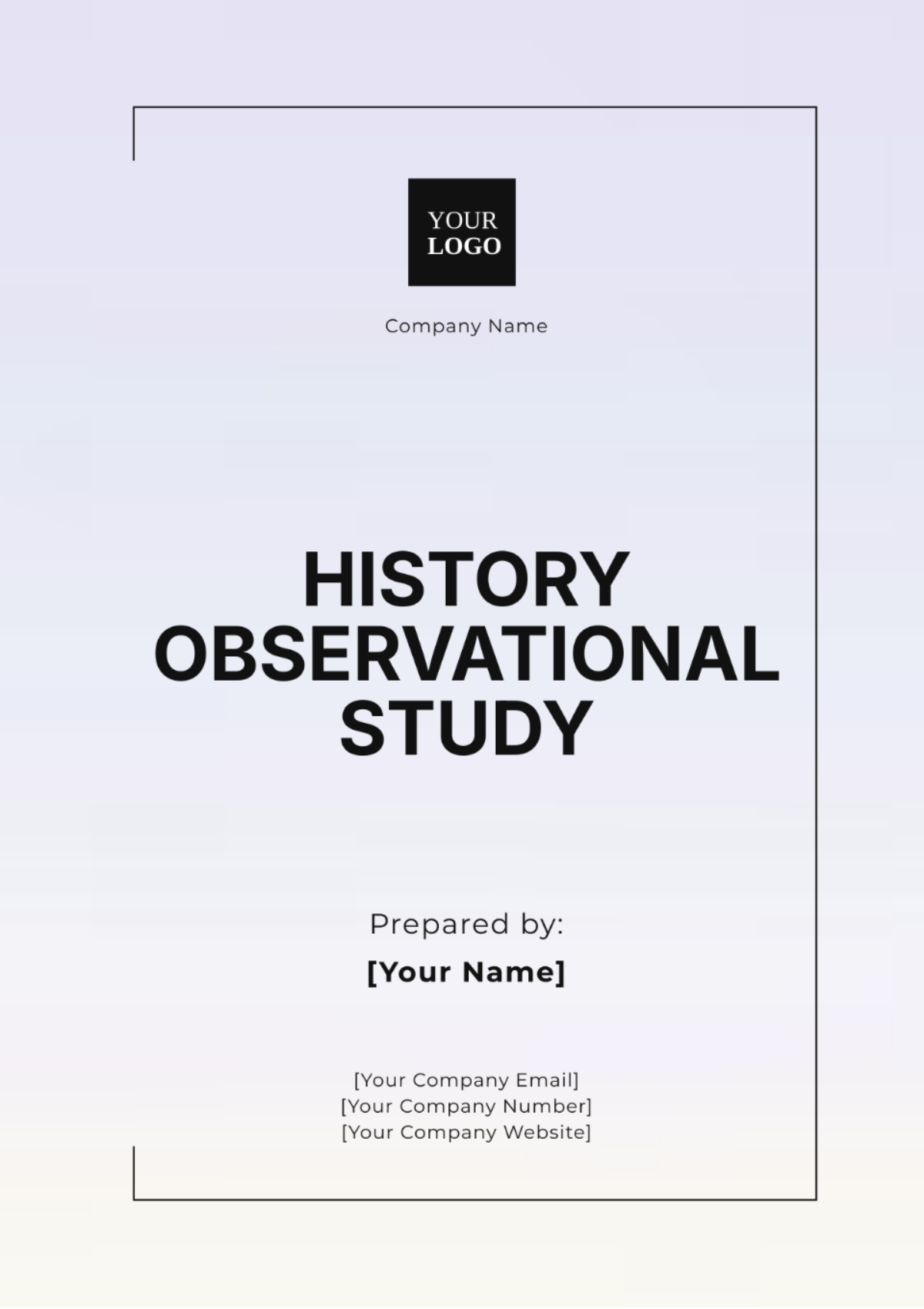 History Observational Study Template - Edit Online & Download