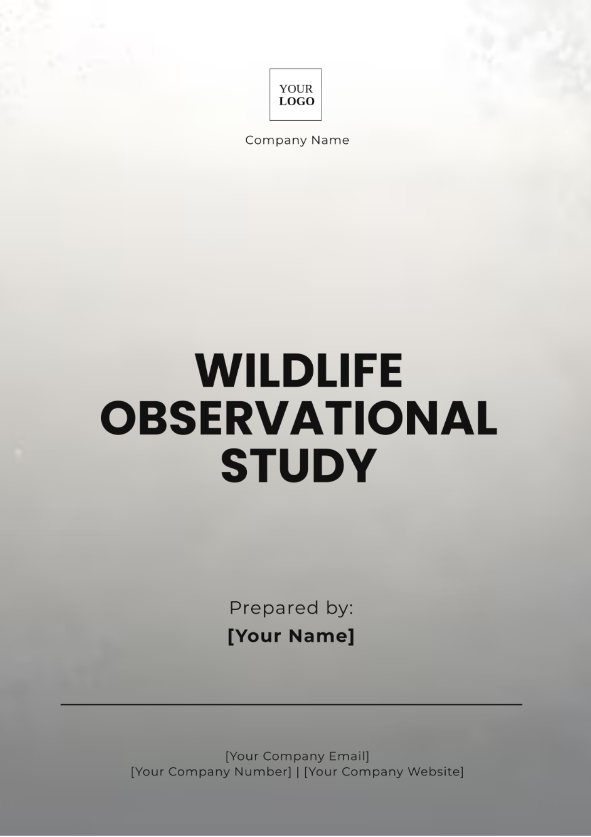 Wildlife Observational Study Template - Edit Online & Download