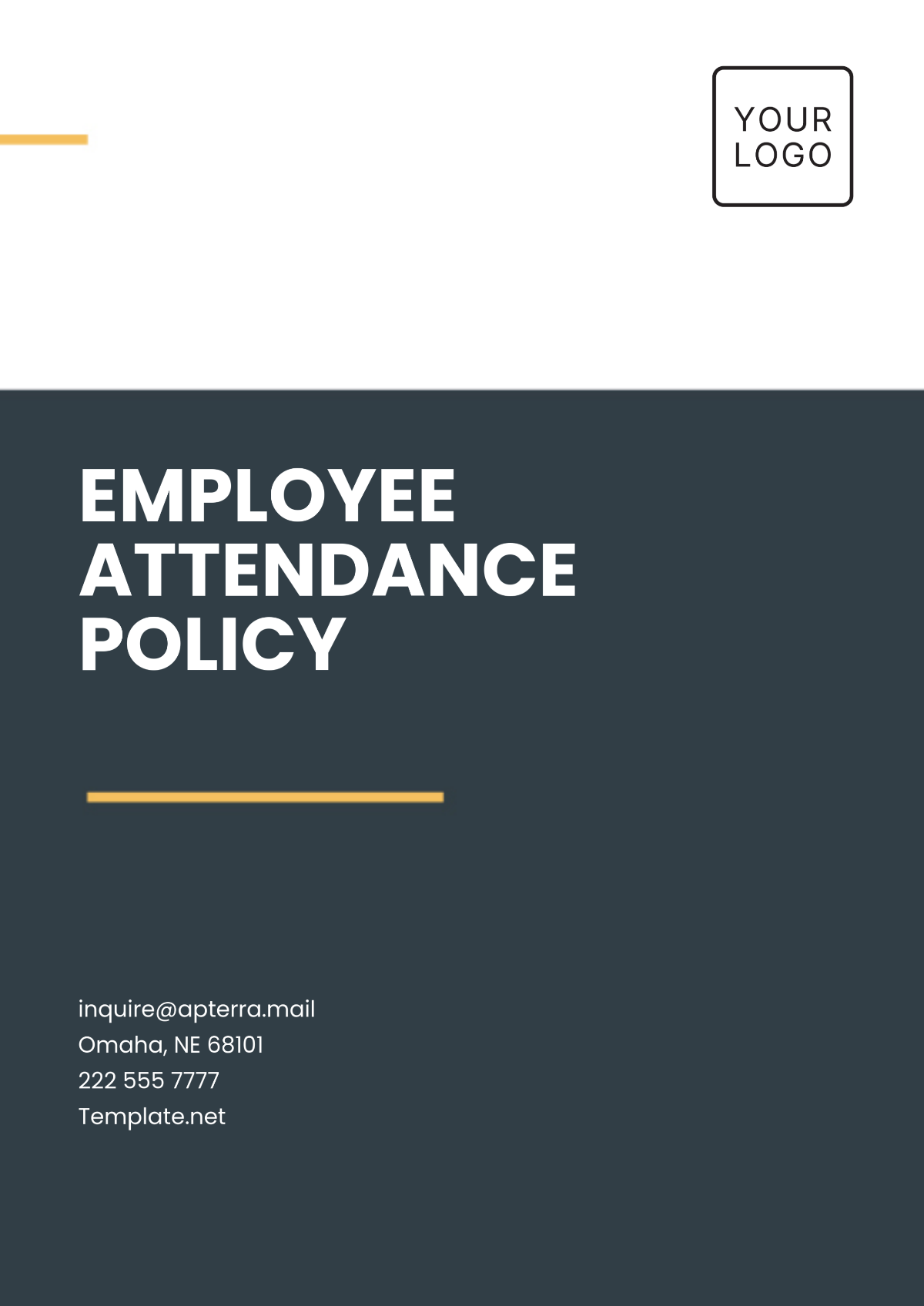 Free Printable Employee Attendance Policy Template