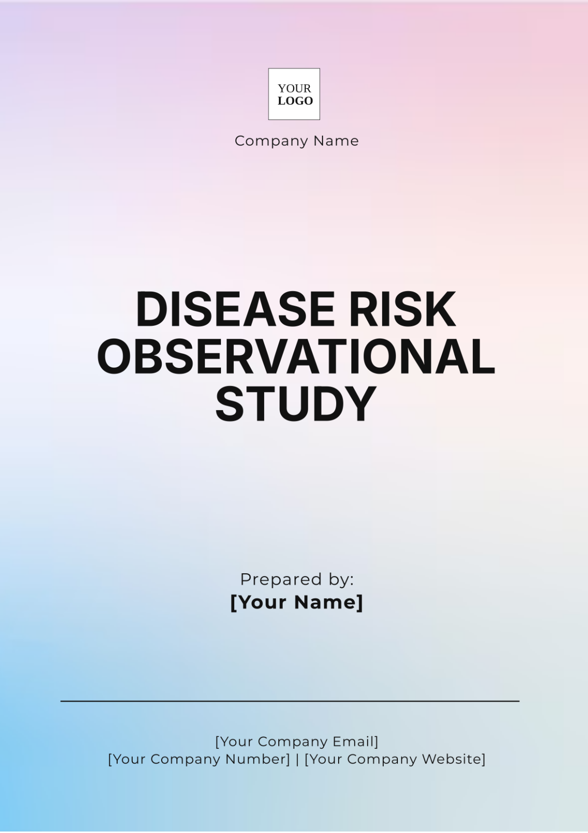 Disease Risk Observational Study Template - Edit Online & Download