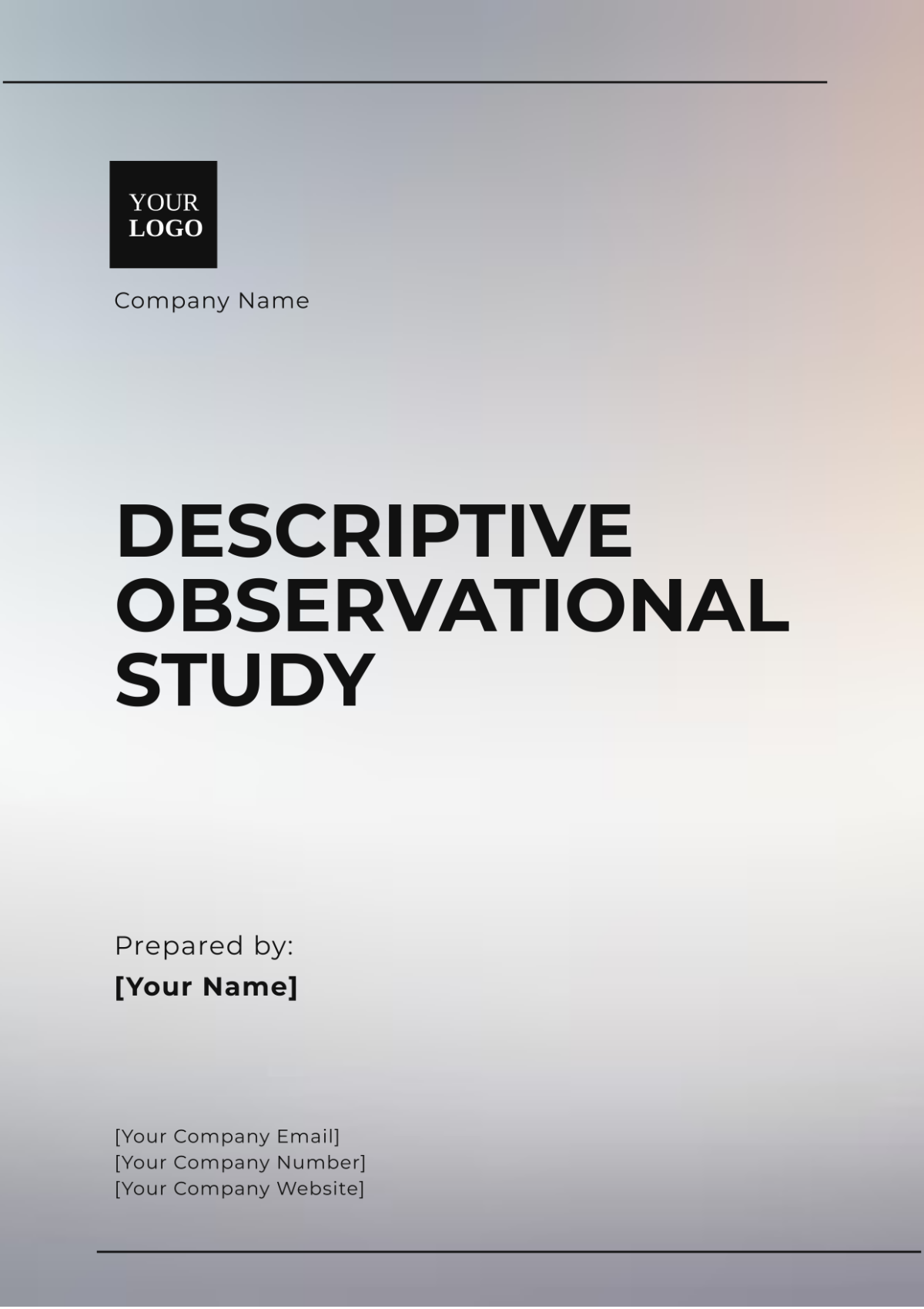 Descriptive Observational Study Template - Edit Online & Download