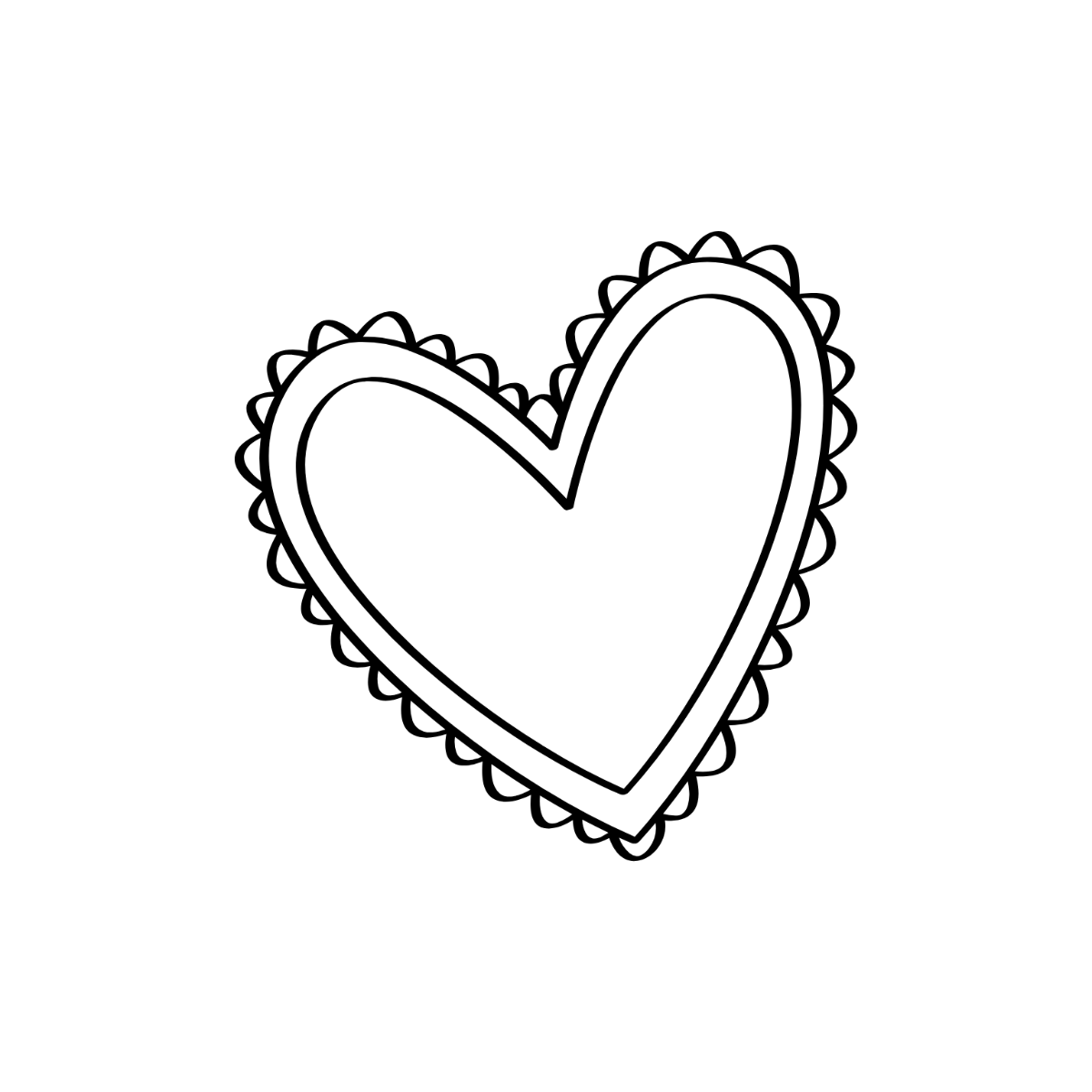 Heart Drawing Clipart - Edit Online | Template.net